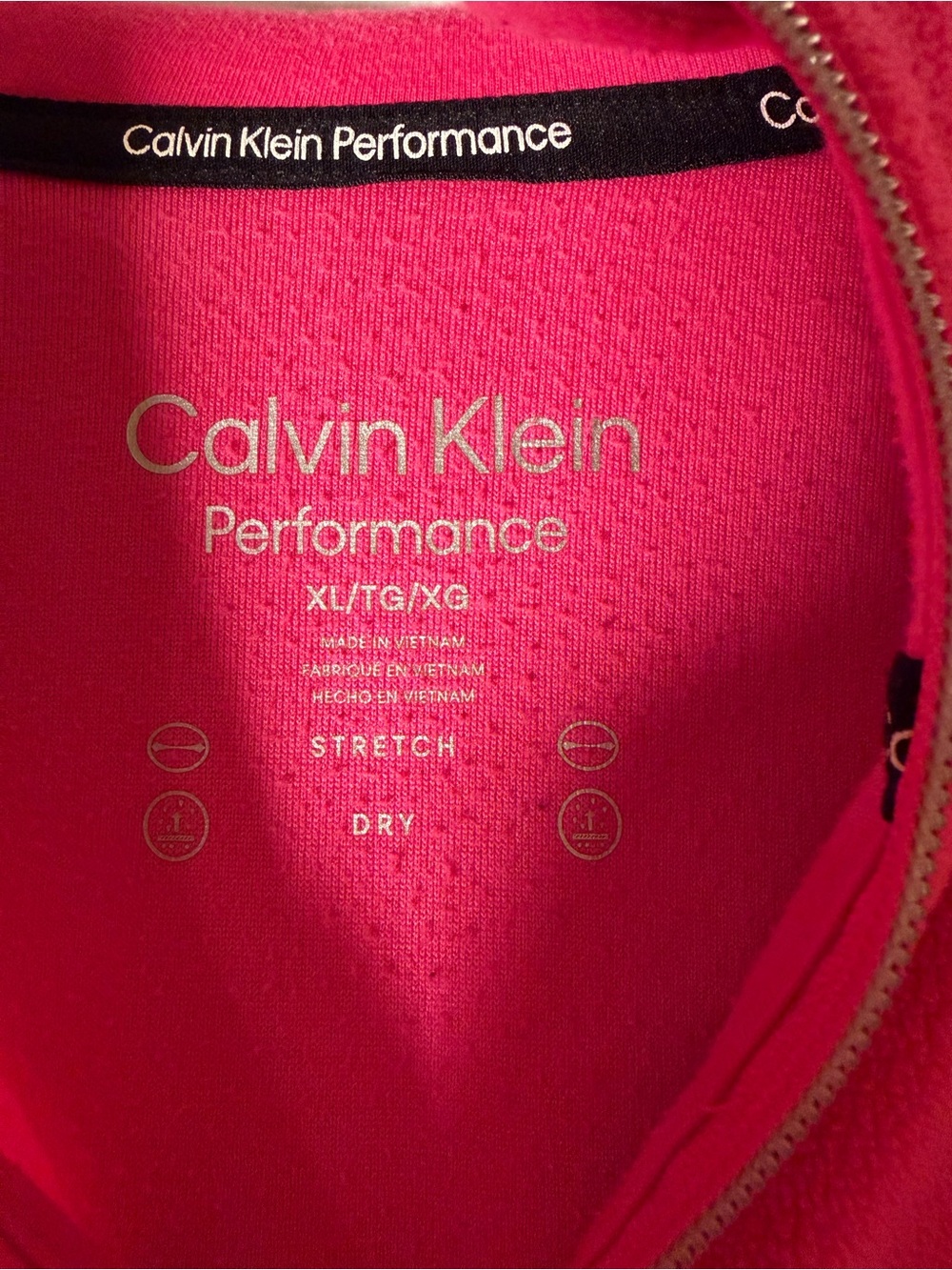 Calvin Klein Hot Pink Fleece Zip-Up Hoodie Jacket XL - Picture 2 of 5